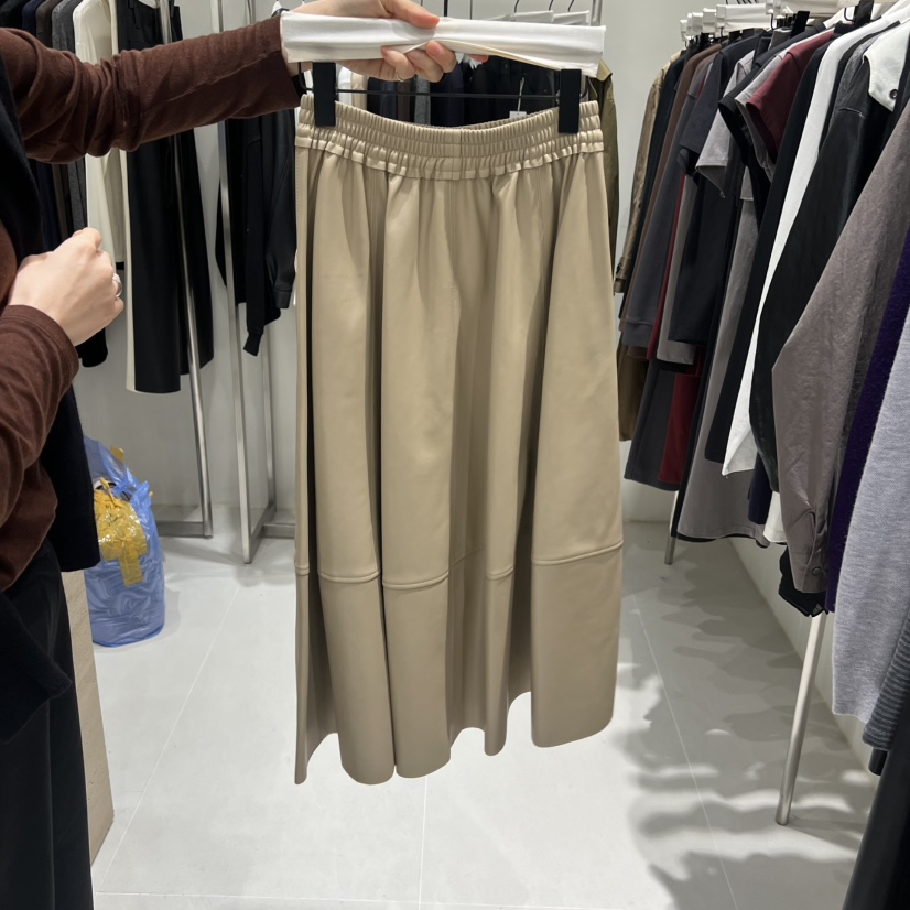 JANIE/NIA東大門㊣實拍女士新款真品25秋冬半身裙中短裙皮革JANIE/NIA半身裙/中短裙