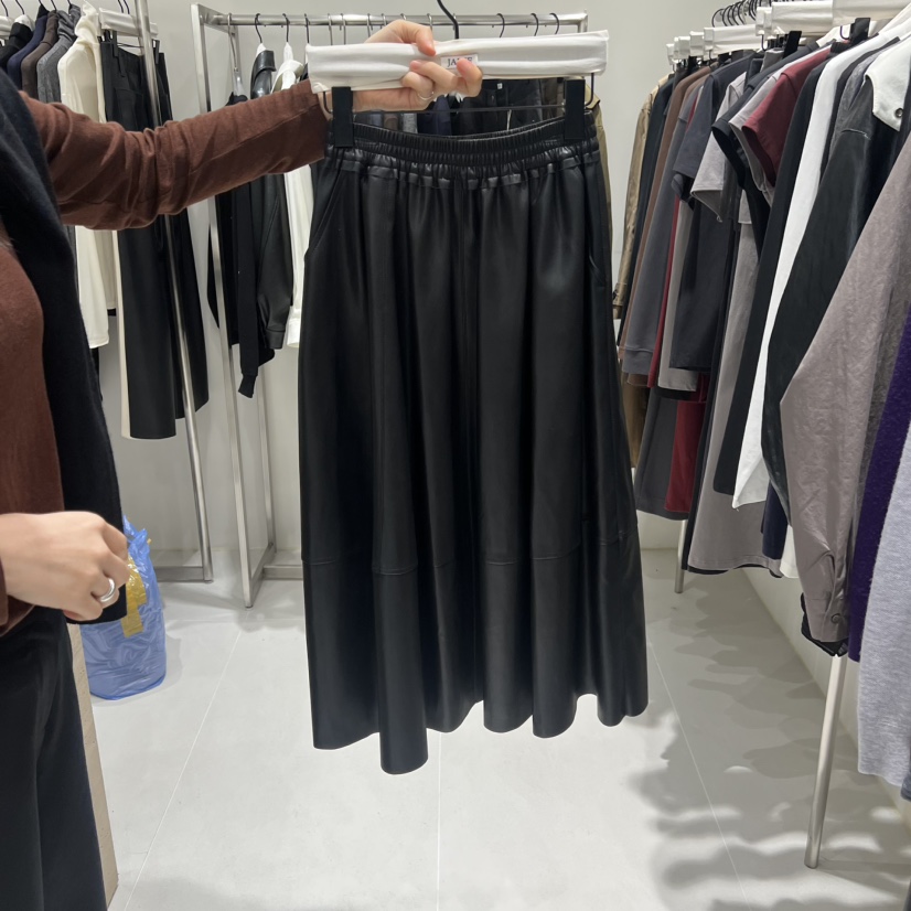 JANIE/NIA東大門㊣實拍女士新款真品25秋冬半身裙中短裙皮革JANIE/NIA半身裙/中短裙圖色2