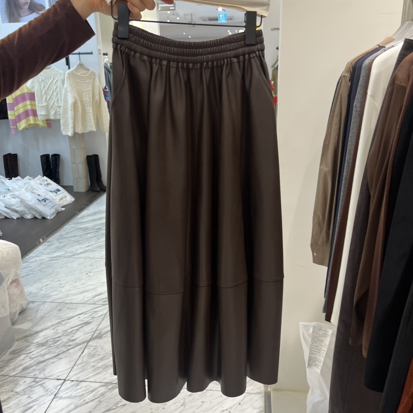JANIE/NIA東大門㊣實拍女士新款真品25秋冬半身裙中短裙皮革JANIE/NIA半身裙/中短裙圖色3