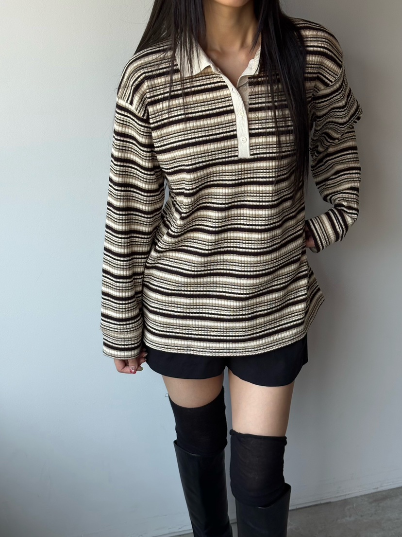 Verbena東大門㊣直郵女裝新品熱賣時尚人氣推薦休閑長袖T恤Verbena長袖T恤