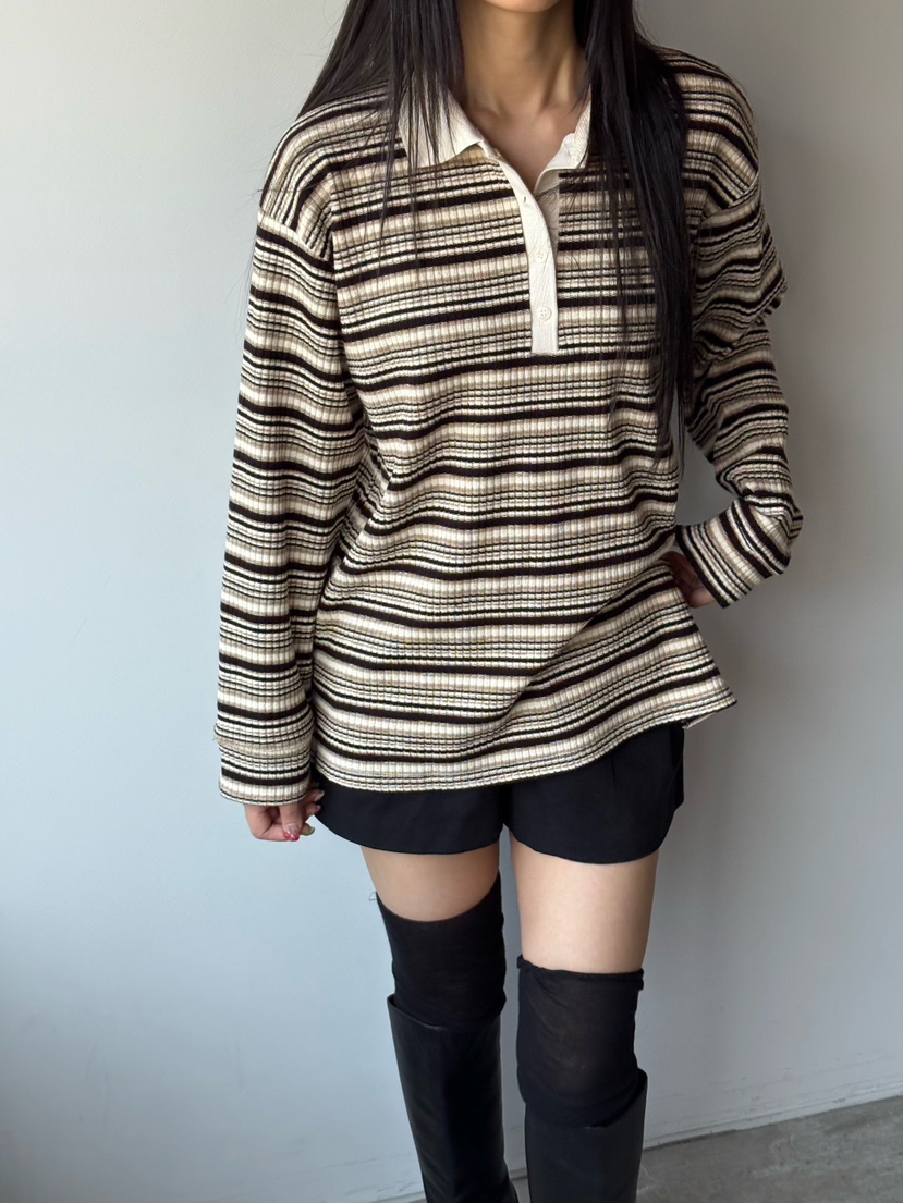 Verbena東大門㊣直郵女裝新品熱賣時尚人氣推薦休閑長袖T恤Verbena長袖T恤