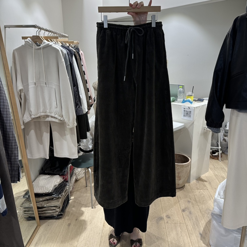 MARANT東大門㊣實拍女裝新款真品25秋冬熱賣職業休閑褲燈芯絨MARANT休閑褲圖色2墨綠色