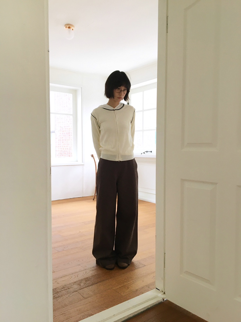 CCW韓國代購㊣女裝新款職業休閑熱賣推薦人氣25秋冬針織衫拉鏈CCW--NYUNYU針織衫