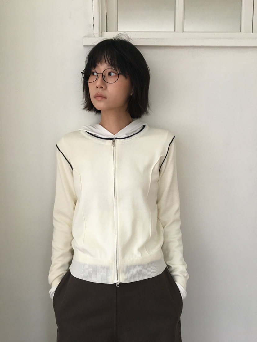 CCW韓國代購㊣女裝新款職業休閑熱賣推薦人氣25秋冬針織衫拉鏈CCW--NYUNYU針織衫