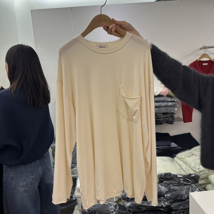 NAVE韓國直郵㊣女士新款真品人氣熱賣25秋冬時尚休閑長袖T恤NAVE長袖T恤圖色3