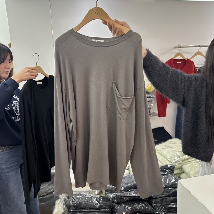 NAVE韓國直郵㊣女士新款真品人氣熱賣25秋冬時尚休閑長袖T恤NAVE長袖T恤圖色4