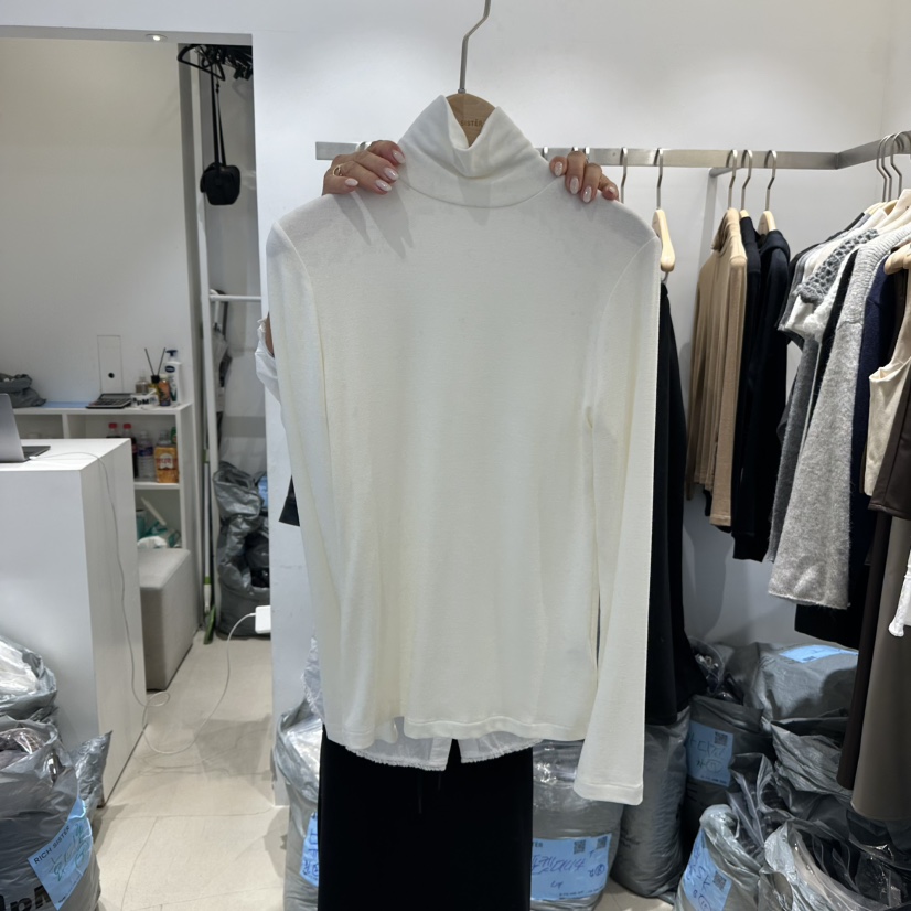 RICH SISTER韓國代購㊣女裝新品25秋冬熱賣推薦長袖T恤高領RICH SISTER長袖T恤圖色1