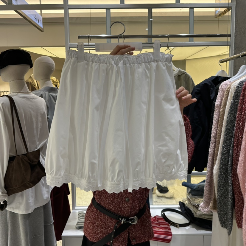 MIXXIN韓國代購㊣女裝新品時尚真品推薦熱賣人氣休閑裙褲蕾絲MIXXIN裙褲圖色1