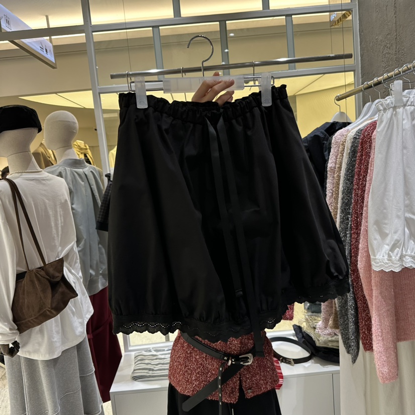 MIXXIN韓國代購㊣女裝新品時尚真品推薦熱賣人氣休閑裙褲蕾絲MIXXIN裙褲圖色2
