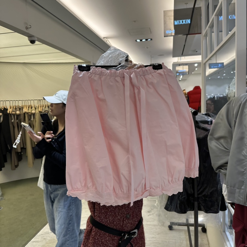 MIXXIN韓國代購㊣女裝新品時尚真品推薦熱賣人氣休閑裙褲蕾絲MIXXIN裙褲圖色3