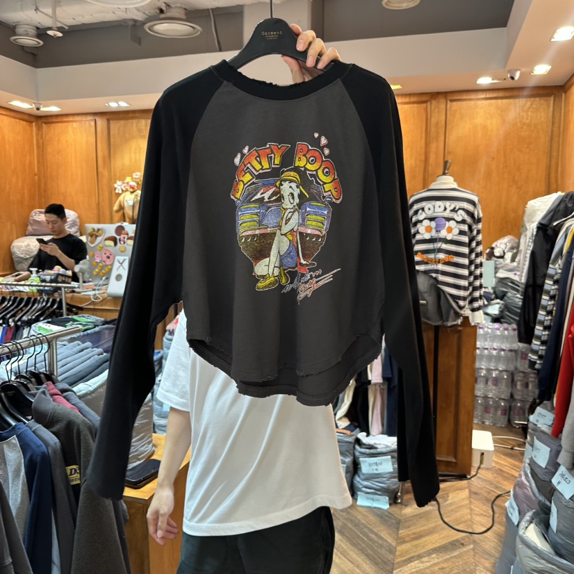 GARMENT-P東大門㊣直郵女士新款休閑25秋冬時尚推薦長袖T恤GARMENT長袖T恤圖色2
