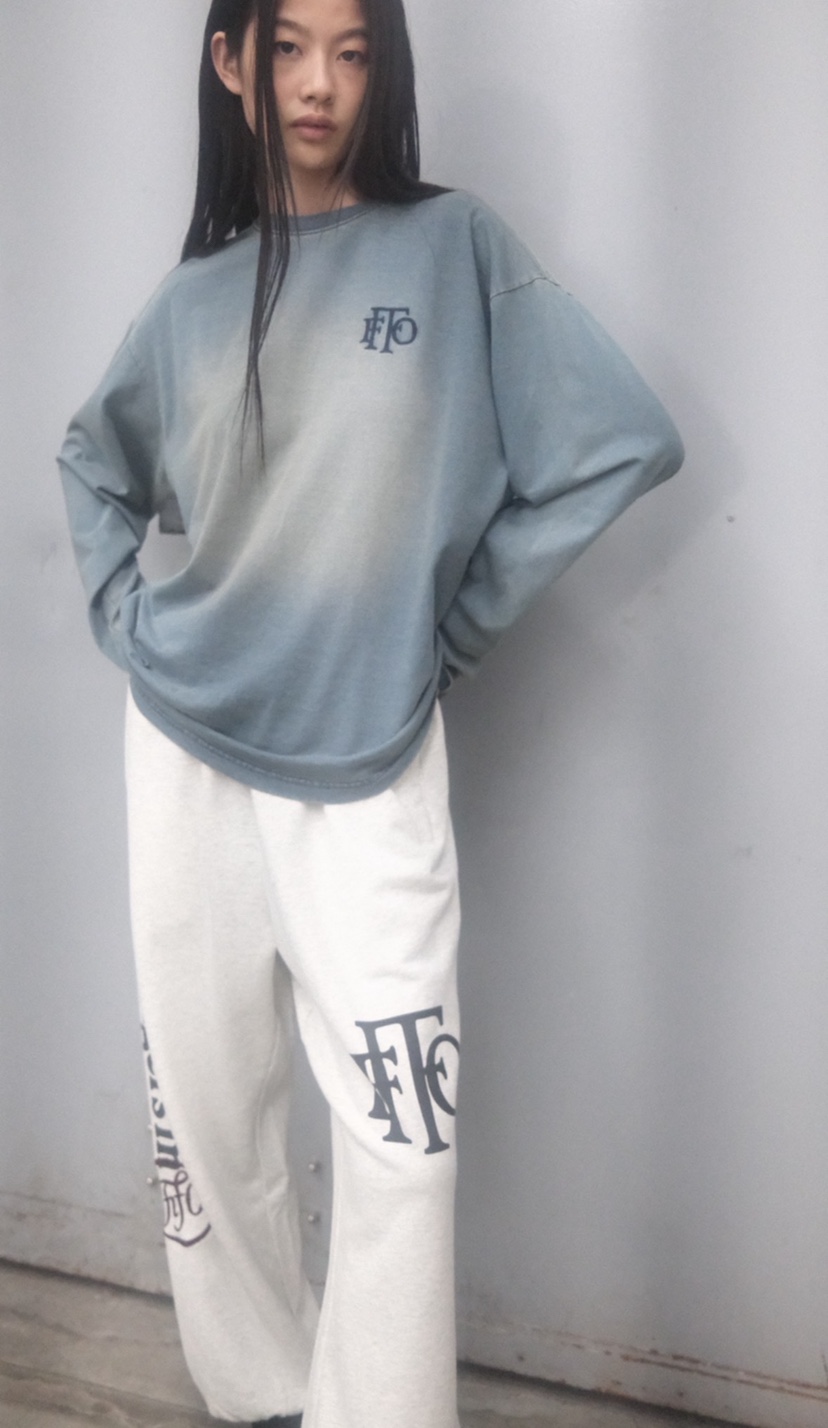 FIFO韓國直郵㊣女士新款熱賣人氣職業25秋冬推薦長袖T恤刺繡FIFO長袖T恤