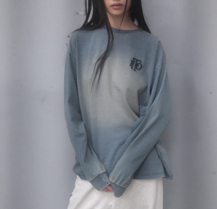 FIFO韓國直郵㊣女士新款熱賣人氣職業25秋冬推薦長袖T恤刺繡FIFO長袖T恤
