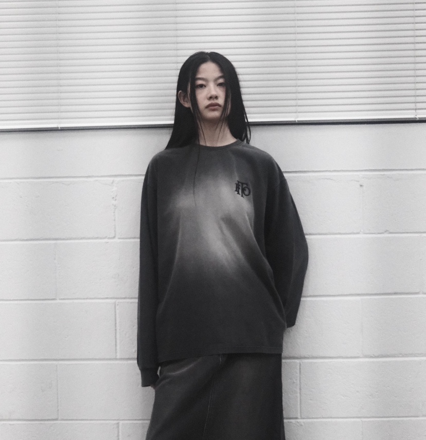 FIFO韓國直郵㊣女士新款熱賣人氣職業25秋冬推薦長袖T恤刺繡FIFO長袖T恤