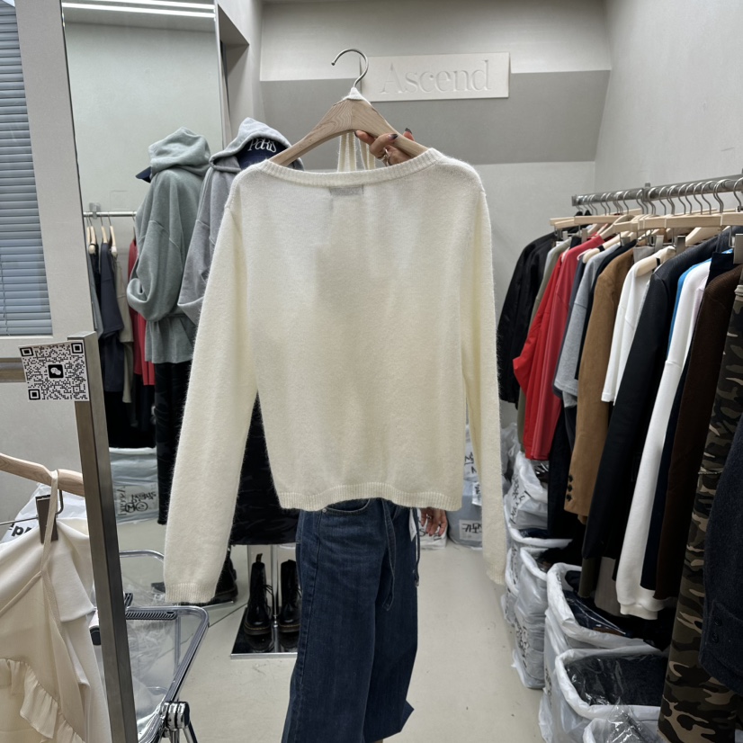 ASCEND韓國直郵㊣女士新品推薦25秋冬熱賣針織衫假兩件狐貍ASCEND針織衫