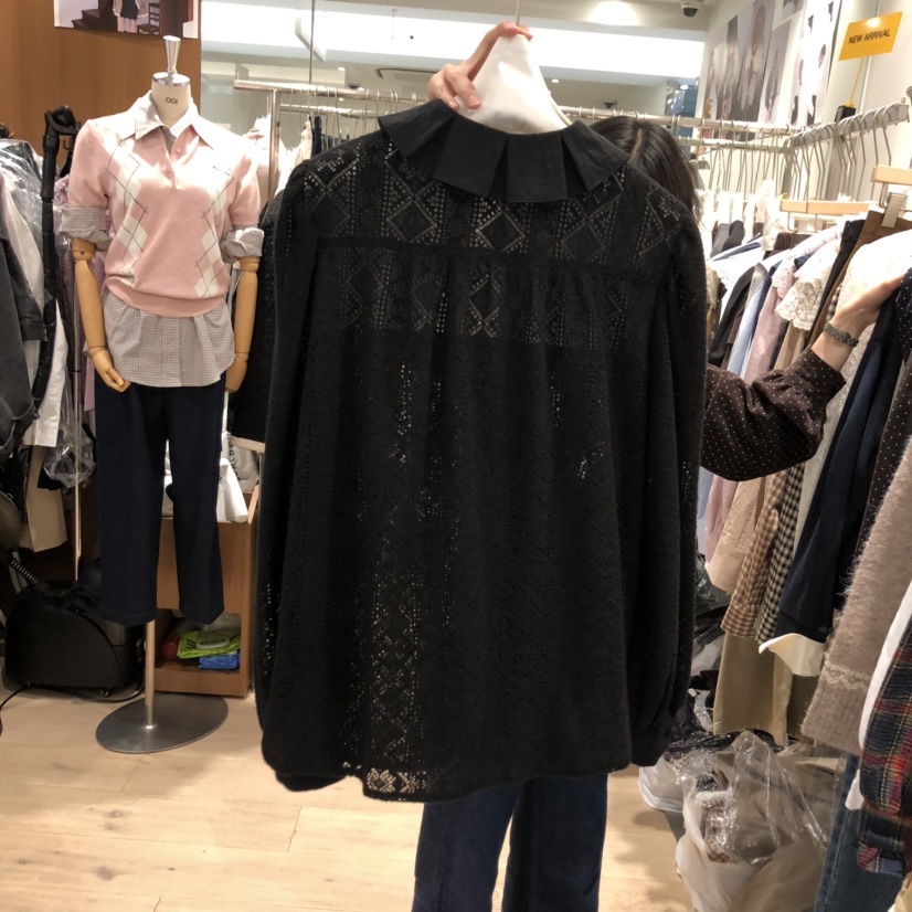 OGI韓國代購㊣女裝新款25秋冬時尚休閑熱賣職業真品襯衫蕾絲衫FLat OGI襯衫/蕾絲衫
