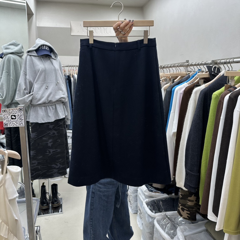 ASCEND東大門㊣實拍女裝新款人氣真品熱賣長裙百褶羊毛褶裙ASCEND長裙