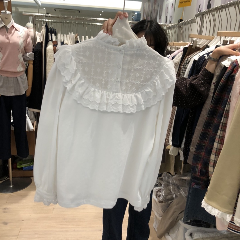 OGI東大門㊣直郵女裝新品人氣職業熱賣休閑時尚推薦襯衫蕾絲衫FLat OGI襯衫/蕾絲衫