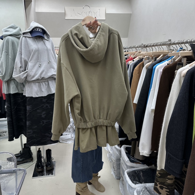 ASCEND東大門㊣實拍女裝新款熱賣職業真品25秋冬衛衣假兩件連帽ASCEND衛衣