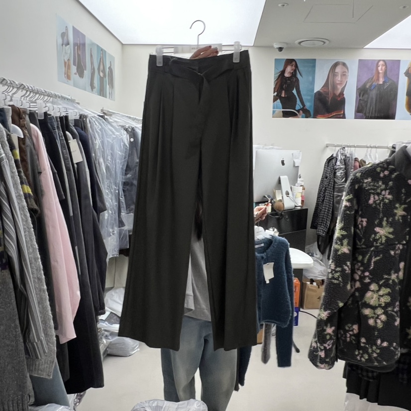 SOLD OUT東大門㊣實拍女士新款熱賣真品推薦人氣休閑褲含腰帶SOLD OUT休閑褲圖色1