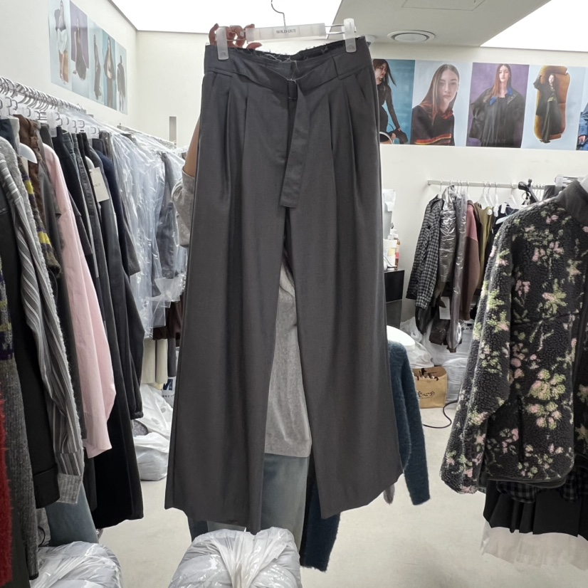SOLD OUT東大門㊣實拍女士新款熱賣真品推薦人氣休閑褲含腰帶SOLD OUT休閑褲圖色2