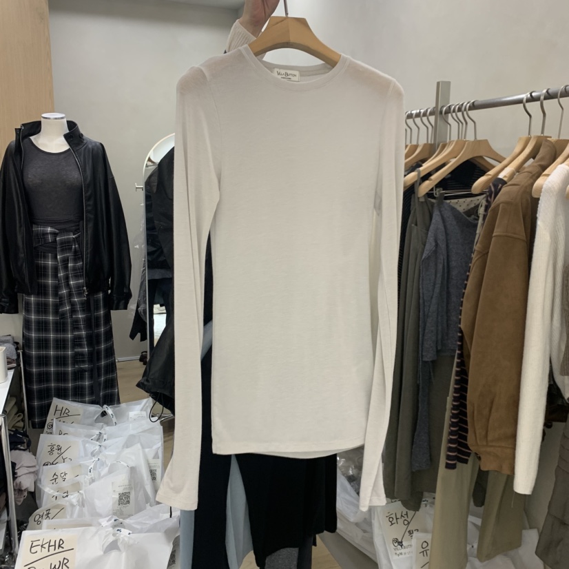 VILLABUTTON東大門㊣代購女裝新品人氣時尚職業真品長袖T恤VILLABUTTON長袖T恤圖色1