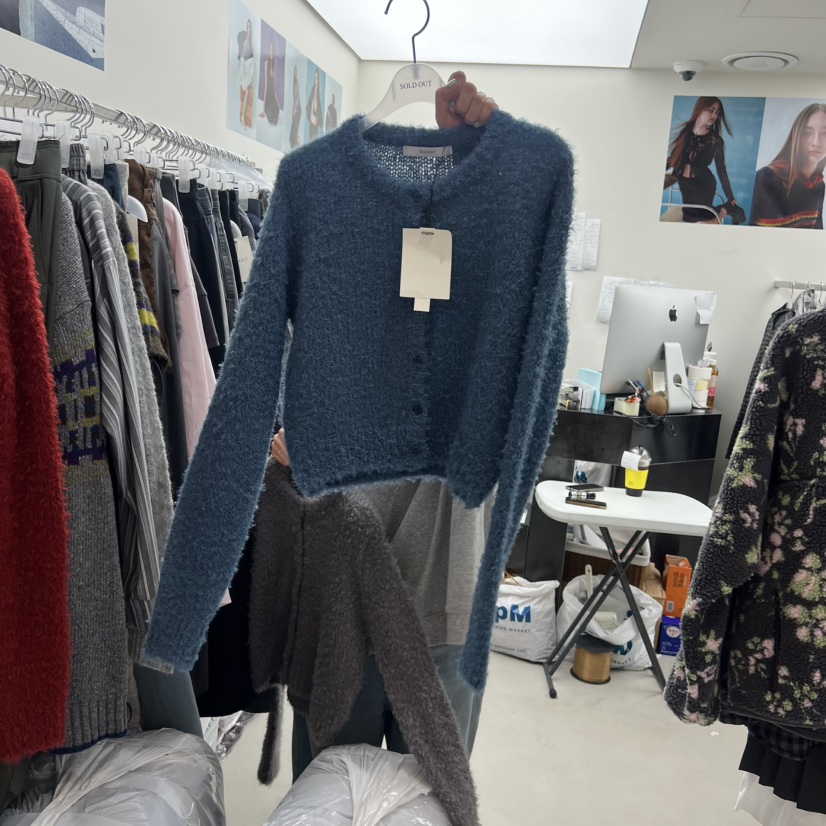 SOLD OUT東大門㊣代購女裝新款人氣真品休閑針織衫羊毛開衫SOLD OUT針織衫圖色2