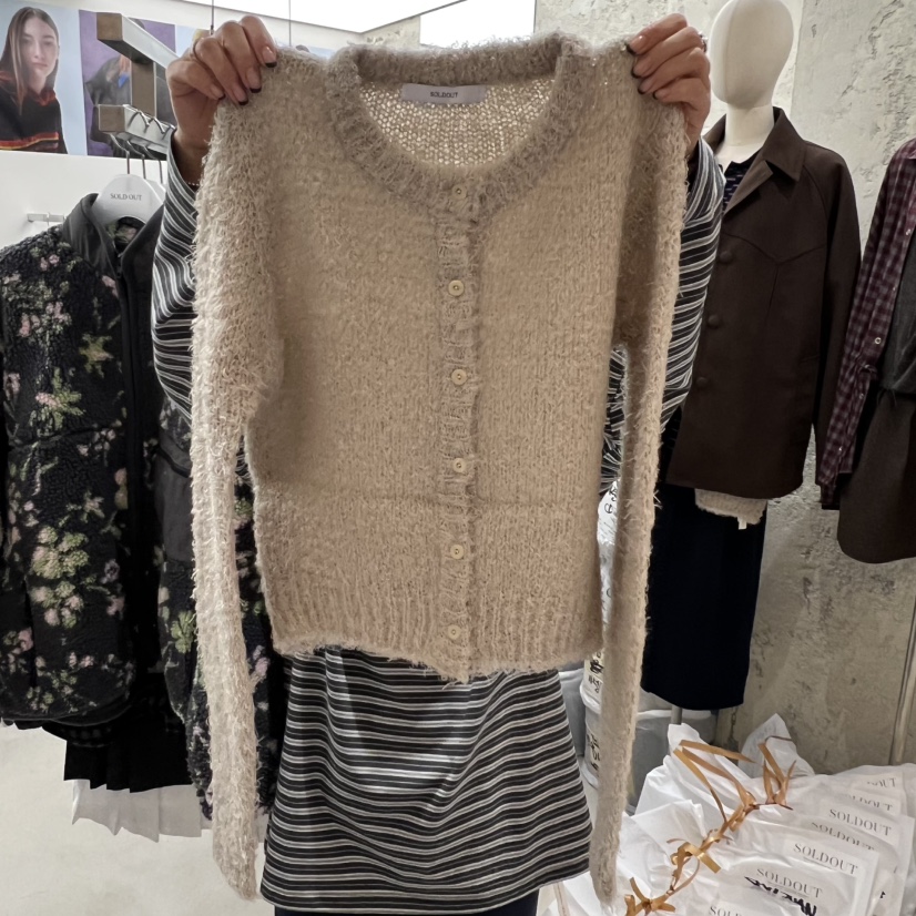 SOLD OUT東大門㊣代購女裝新款人氣真品休閑針織衫羊毛開衫SOLD OUT針織衫圖色3