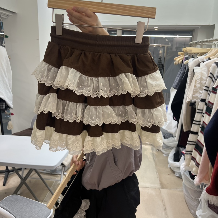 ARANCIA東大門㊣代購女裝新品推薦熱賣休閑職業短裙拼色蕾絲ARANCIA短裙