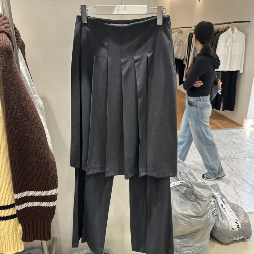 THE SECOND GROW東大門㊣直郵女士新款職業真品休閑人氣裙褲THE SECOND GROW裙褲圖色1墨色