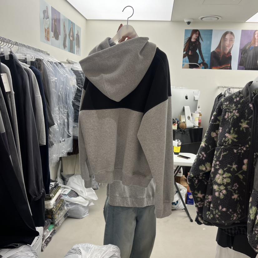 SOLD OUT韓國代購㊣女士新品真品25秋冬職業休閑衛衣拉鏈連帽SOLD OUT衛衣