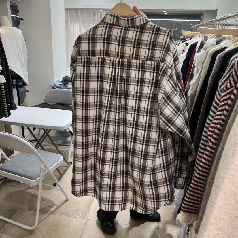 ARANCIA韓國直郵㊣女士新品休閑25秋冬職業熱賣襯衫蕾絲衫格紋ARANCIA襯衫/蕾絲衫