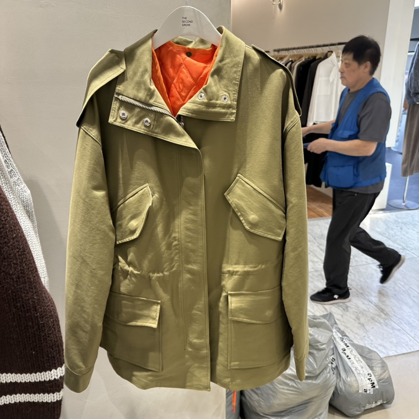THE SECOND GROW東大門㊣直郵女裝新品熱賣推薦25秋冬夾克高領THE SECOND GROW夾克圖色1