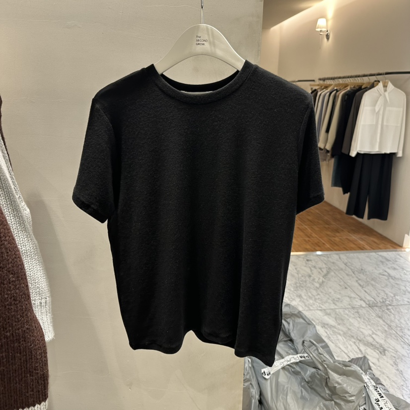 THE SECOND GROW韓國直郵㊣女士新品25秋冬真品熱賣T恤羊毛THE SECOND GROWT恤圖色4