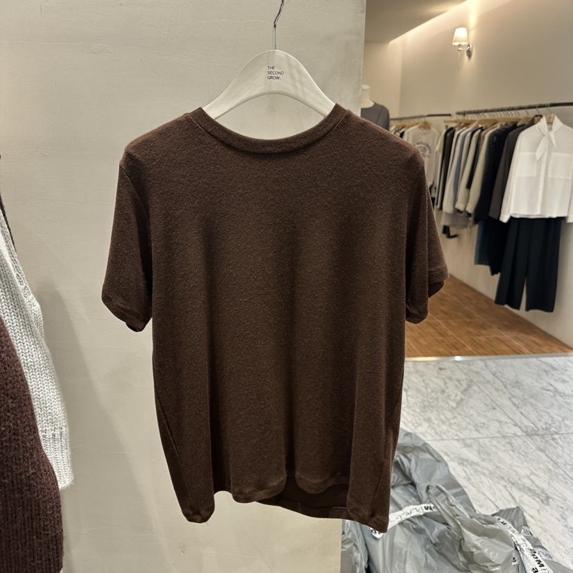 THE SECOND GROW韓國直郵㊣女士新品25秋冬真品熱賣T恤羊毛THE SECOND GROWT恤圖色5