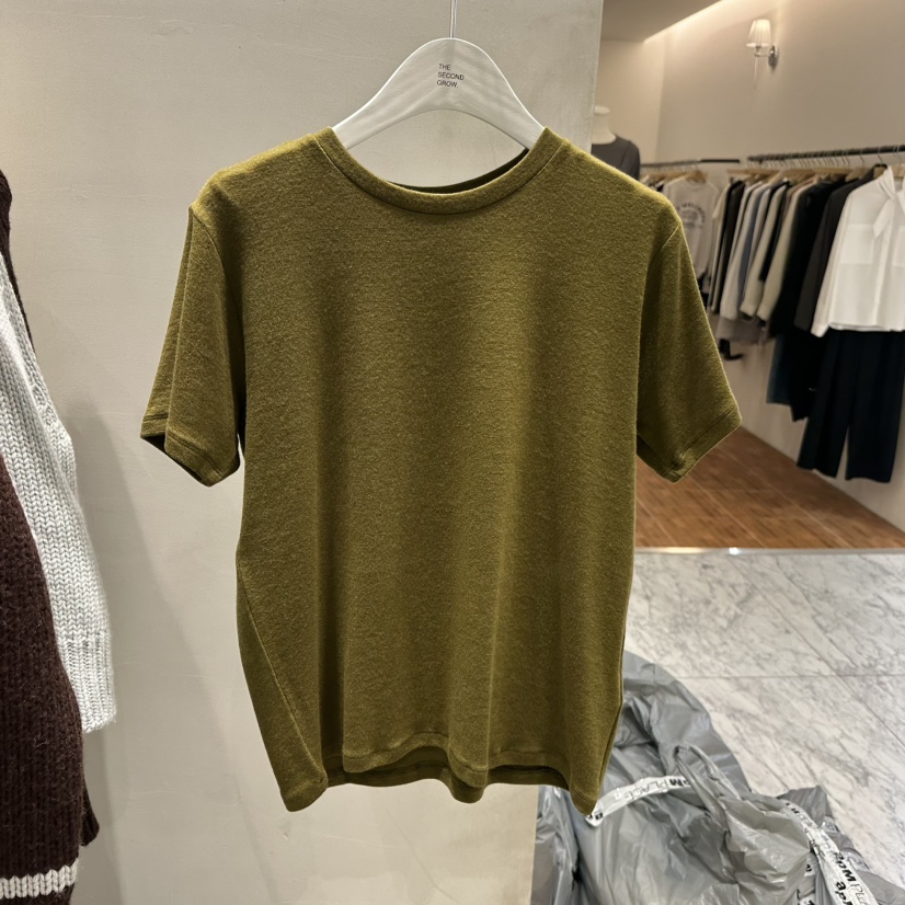 THE SECOND GROW韓國直郵㊣女士新品25秋冬真品熱賣T恤羊毛THE SECOND GROWT恤圖色6
