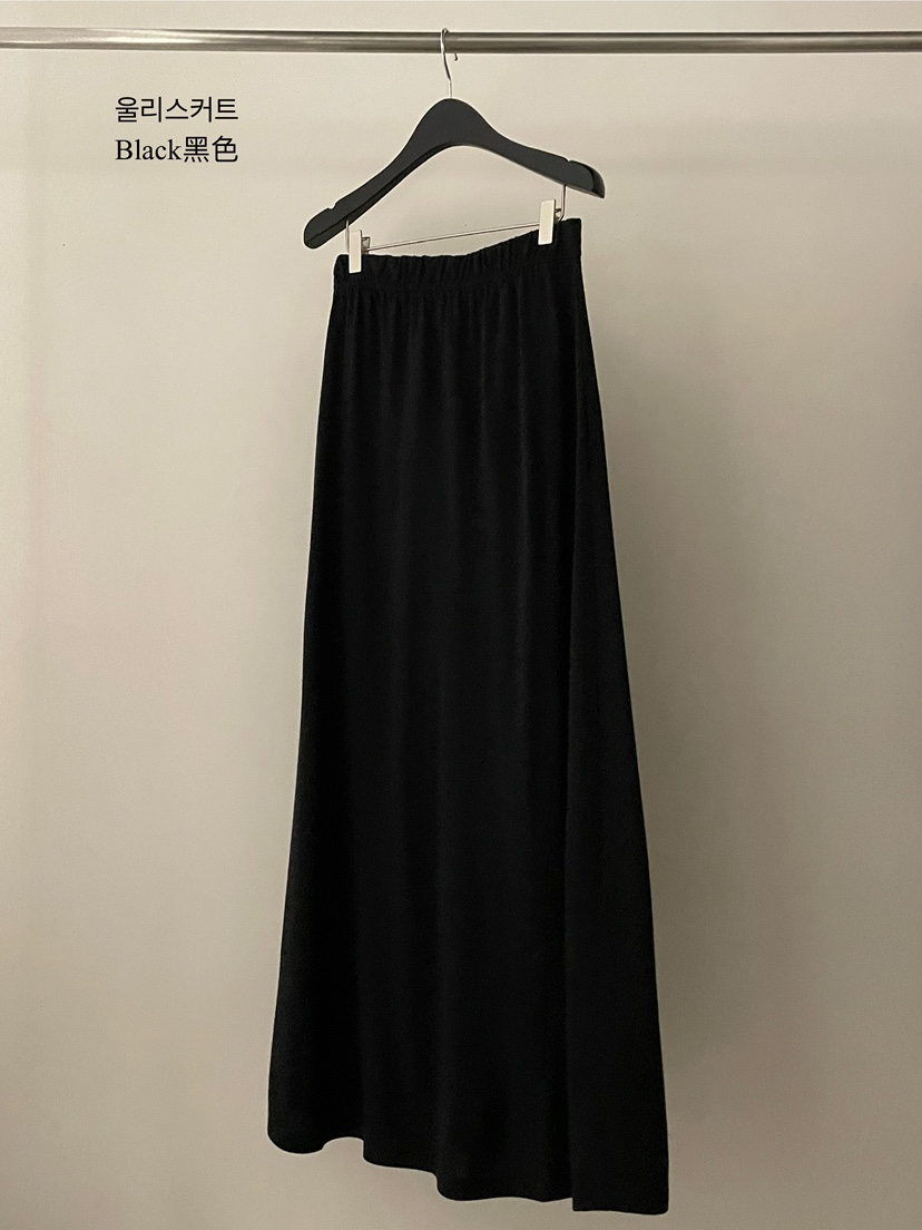 FLAT GARDEN/LA MUETTE/JAMIESTONE韓國直郵㊣女士新品休閑長裙羊毛FLAT GARDEN/LA MUETTE/JAMIESTONE長裙圖色1