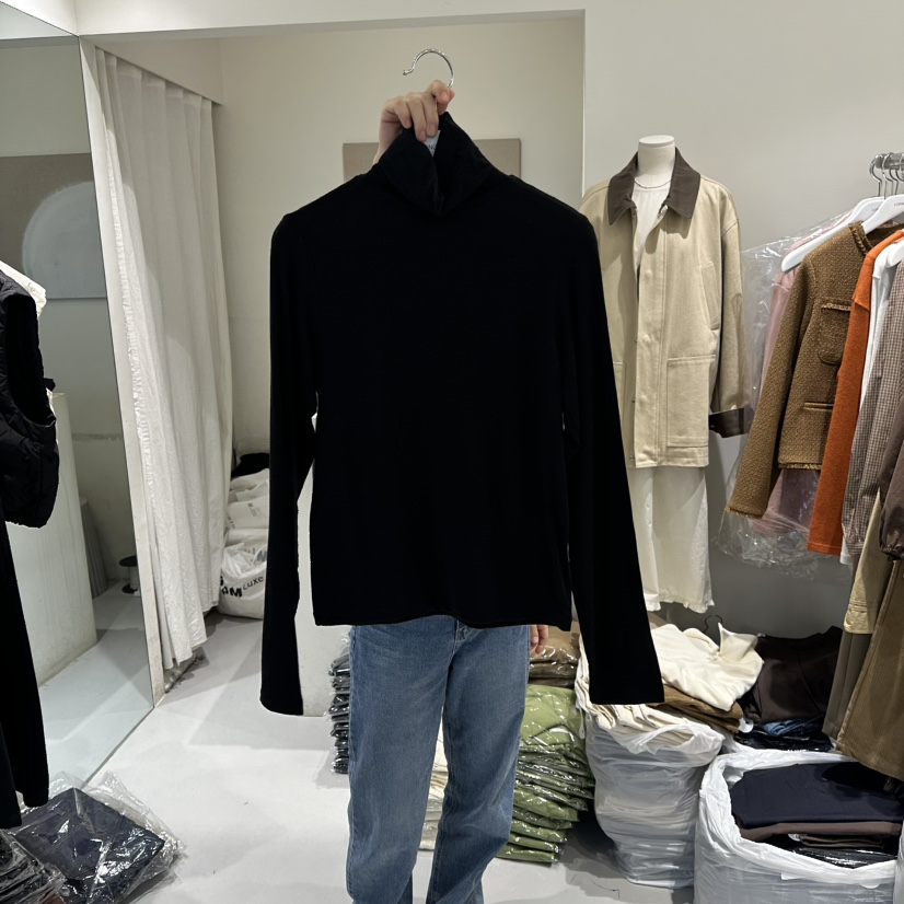 LORING RE I東大門㊣直郵女士新品熱賣職業時尚人氣長袖T恤LORING RE-I/BARE長袖T恤圖色5黑色