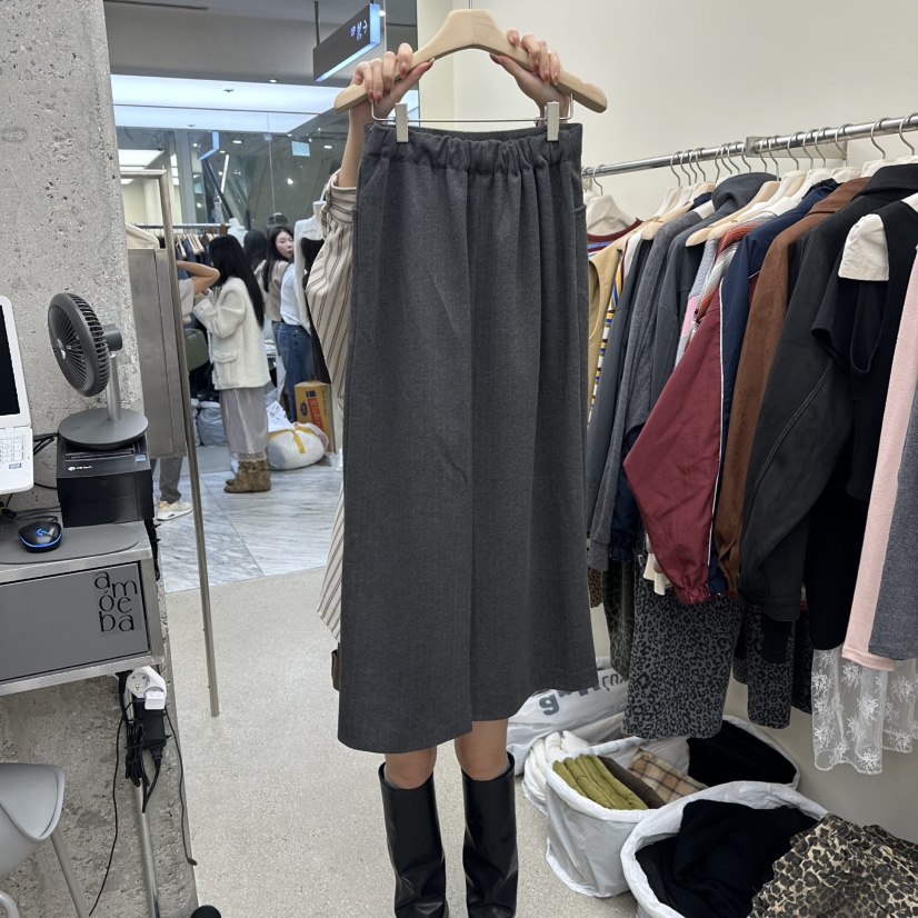 AMOEBA東大門㊣直郵女裝新品推薦熱賣真品25秋冬職業時尚長裙AMOEBA長裙