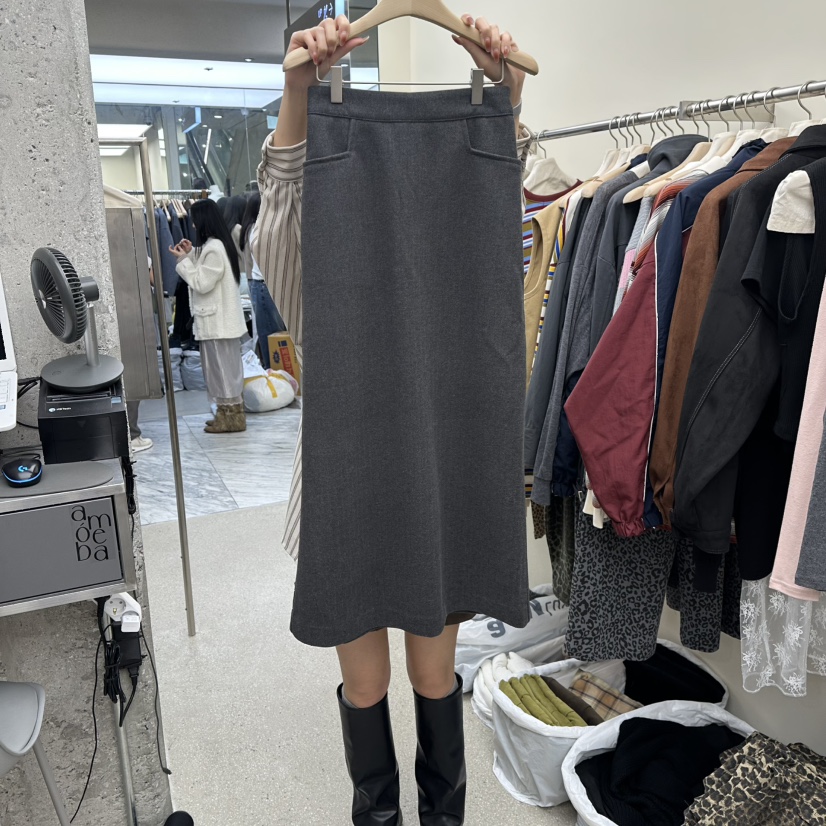 AMOEBA東大門㊣直郵女裝新品推薦熱賣真品25秋冬職業時尚長裙AMOEBA長裙圖色2