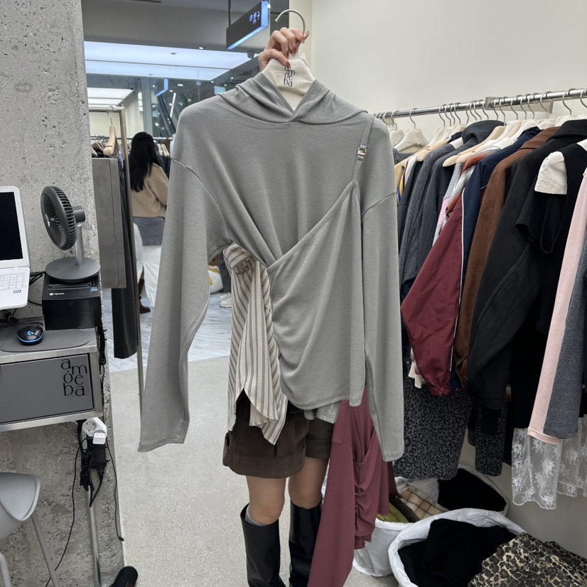 AMOEBA韓國代購㊣女裝新品25秋冬職業時尚套裝不含屁簾兩件套AMOEBA套裝圖色2