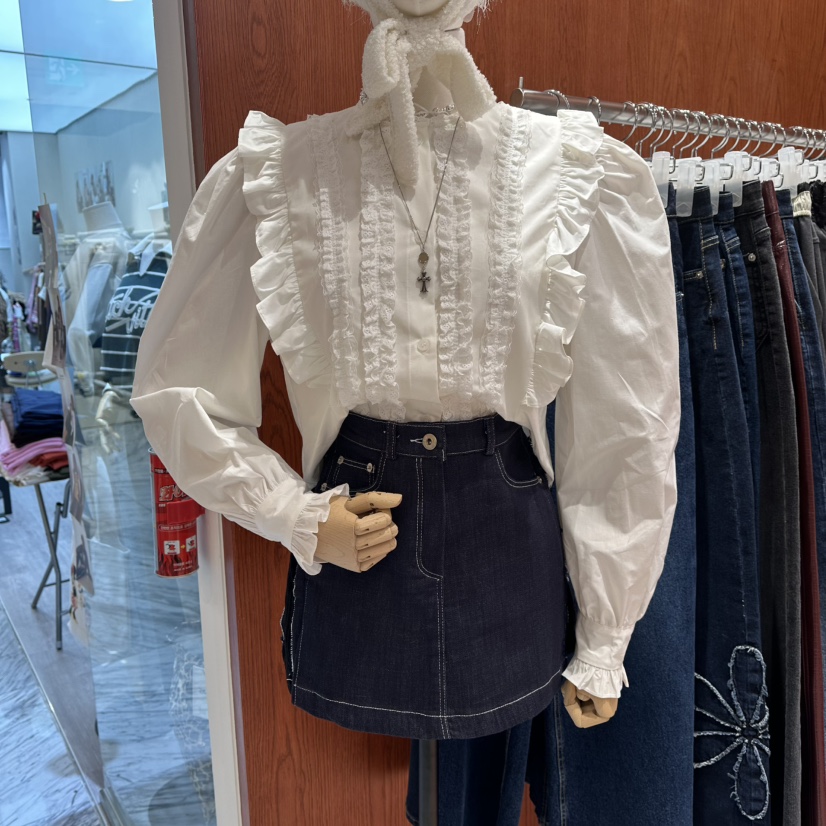 ILLO東大門㊣代購女士新品時尚人氣熱賣真品推薦襯衫蕾絲衫ILLO襯衫/蕾絲衫圖色1