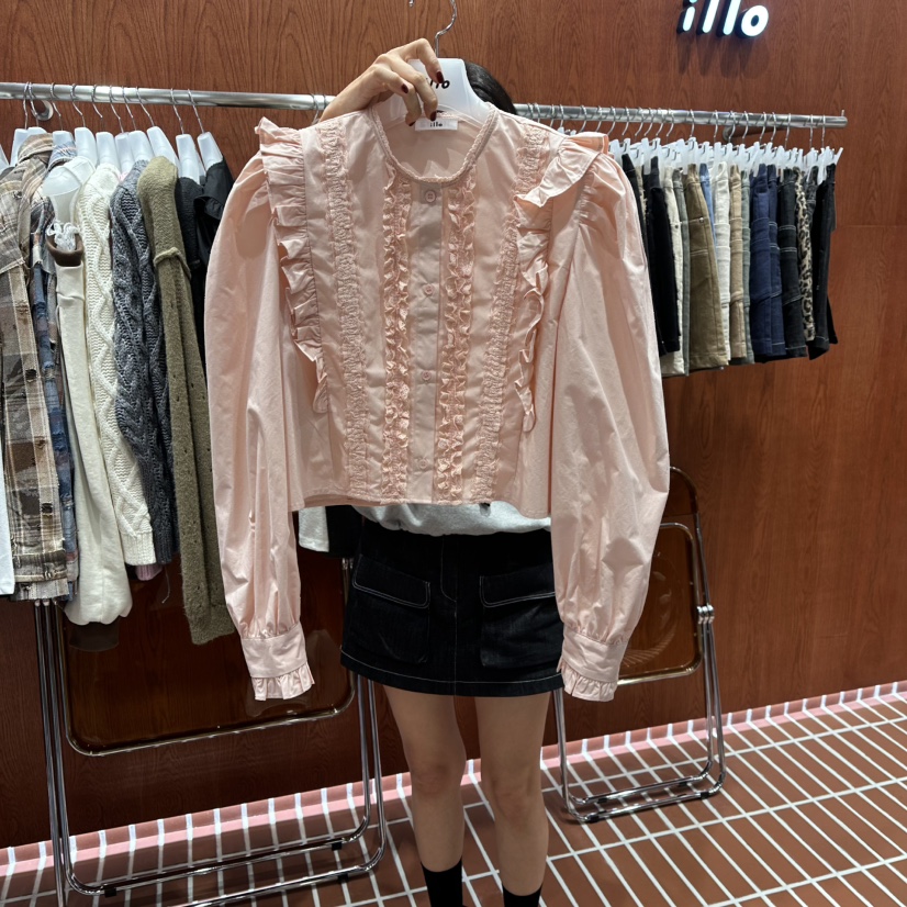 ILLO東大門㊣代購女士新品時尚人氣熱賣真品推薦襯衫蕾絲衫ILLO襯衫/蕾絲衫圖色2