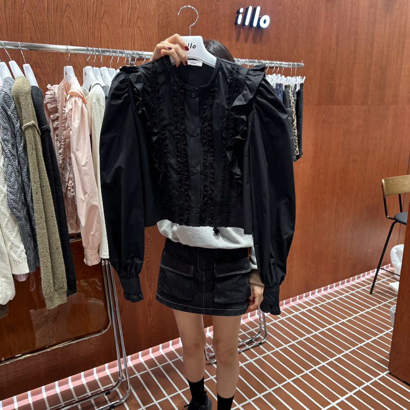 ILLO東大門㊣代購女士新品時尚人氣熱賣真品推薦襯衫蕾絲衫ILLO襯衫/蕾絲衫圖色3