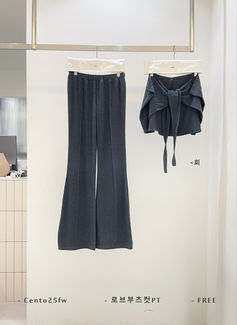 CENTO韓國直郵㊣女裝新款時尚職業25秋冬休閑推薦套裝兩件套CENTO套裝圖色1灰色
