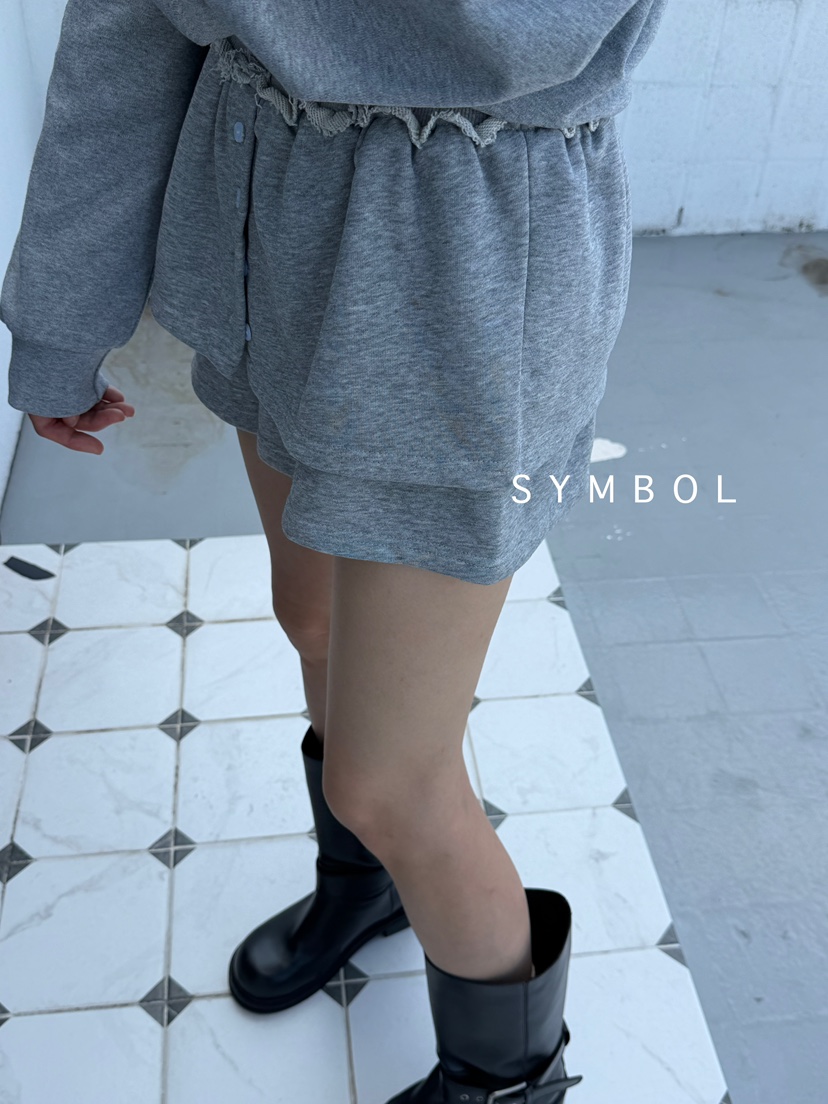 SYMBOL東大門㊣實拍女裝新款人氣真品推薦職業短褲雙排扣紐扣SYMBOL短褲