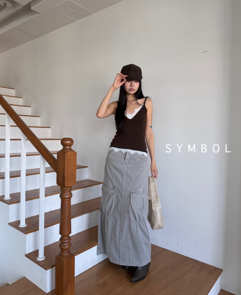 SYMBOL東大門㊣代購女裝新品推薦真品休閑人氣吊帶背心蕾絲SYMBOL吊帶/背心