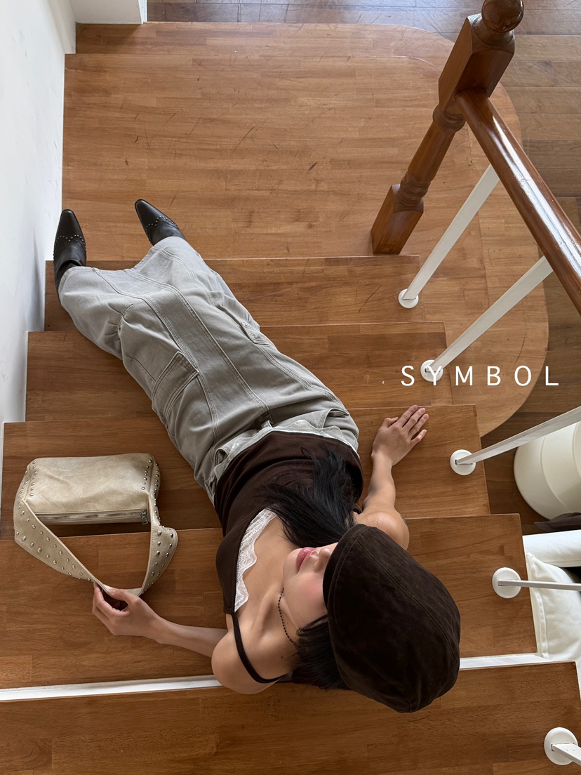 SYMBOL東大門㊣代購女裝新品推薦真品休閑人氣吊帶背心蕾絲SYMBOL吊帶/背心