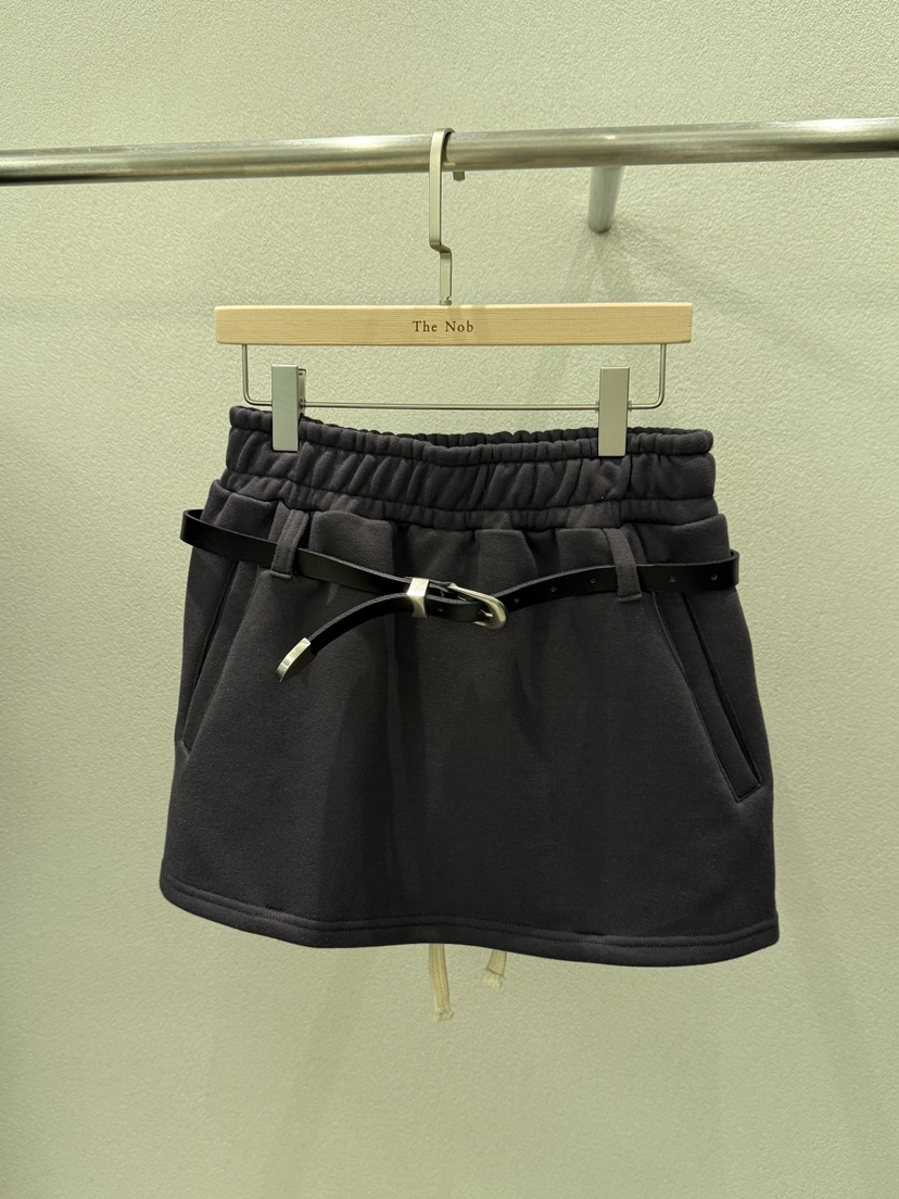 NOB韓國代購㊣女裝新品休閑時尚職業25秋冬人氣短裙不含腰帶NOB短裙圖色1