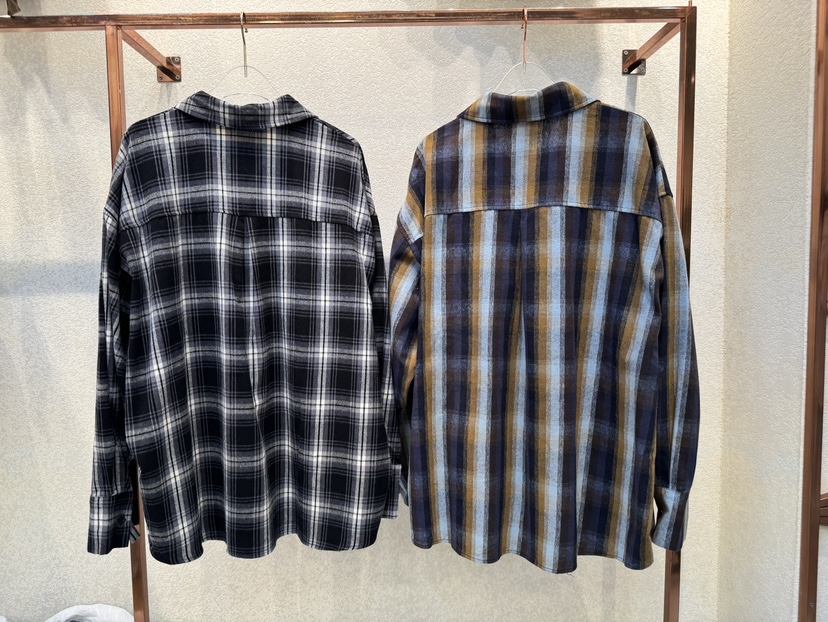 SYMBOL韓國代購㊣女裝新品25秋冬人氣休閑襯衫蕾絲衫口袋格紋SYMBOL襯衫/蕾絲衫